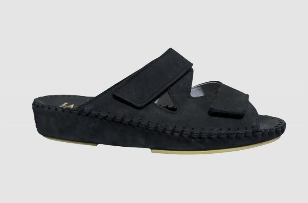 NEW LAPLUME women's tango sandal in black nubuck